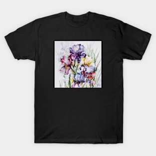 Iris Garden Watercolor T-Shirt